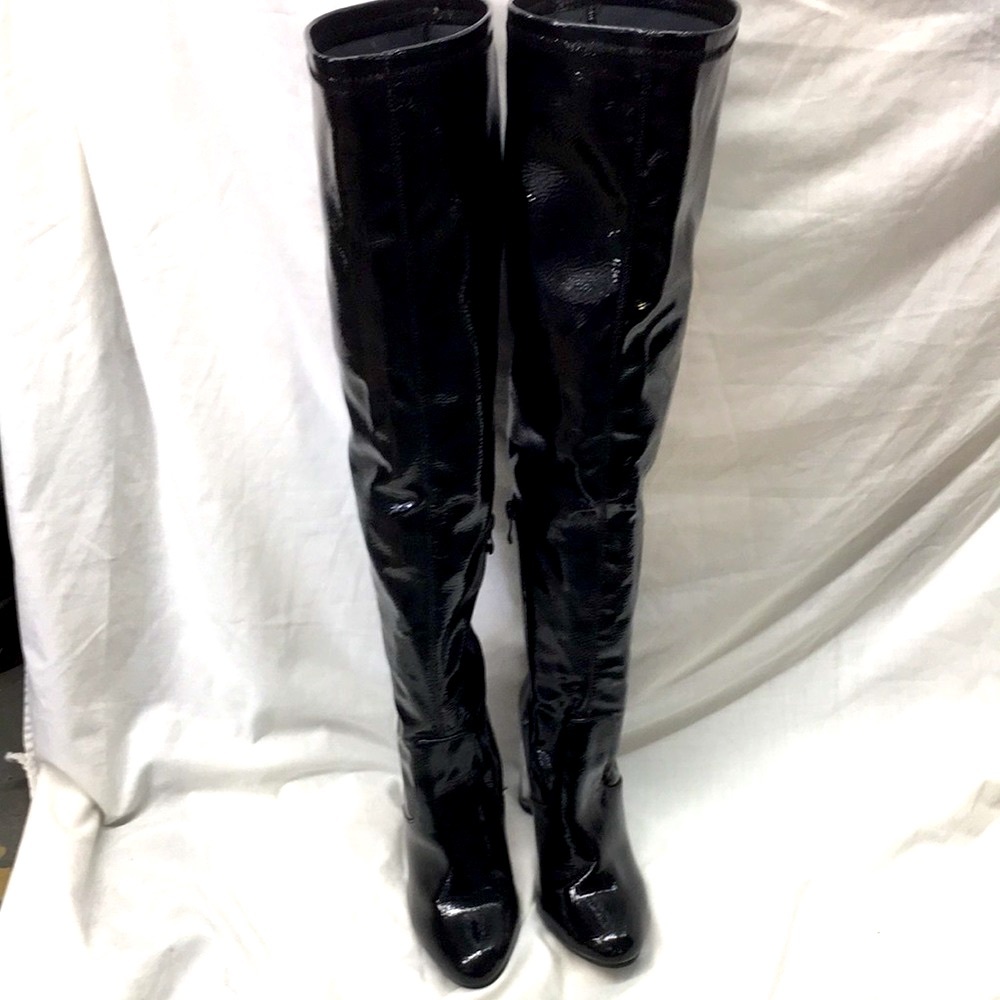 Forever vintage over the knee clear heels boots ladies sz 6.5